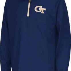 Colosseum Youth Georgia Tech Yellow Jackets Gold Draft 1/4 Zip Jacket For Girls'