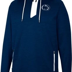 Colosseum Men's Penn State Nittany Lions Blue Brushwood 1/4 Zip Jacket
