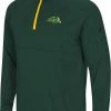Colosseum Men's North Dakota State Bison Green Rival 1/4 Zip Jacket