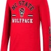 Colosseum Youth NC State Wolfpack Red Roof Top Longsleeve T-Shirt For Boys'