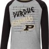 Colosseum Toddler Purdue Boilermakers Gray East End Raglan Longsleeve T-Shirt For Girls'