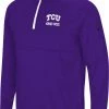 Colosseum Men's TCU Horned Frogs Purple Rival Quarter-Zip Pullover Shirt