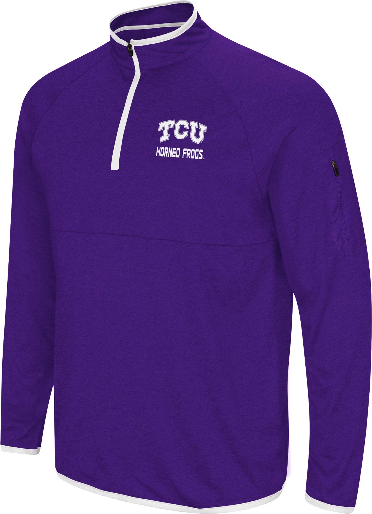 Colosseum Men's TCU Horned Frogs Purple Rival Quarter-Zip Pullover Shirt 1 Colosseum Men's TCU Horned Frogs Purple Rival Quarter-Zip Pullover Shirt