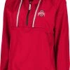 Colosseum Women's Ohio State Buckeyes Scarlet Doodling Packable Quarter-Zip Anorak
