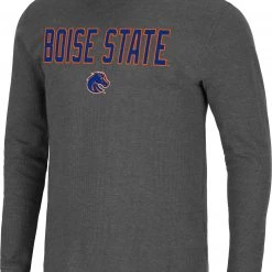 Colosseum Men's Boise State Broncos Grey Dragon Long Sleeve Thermal T-Shirt