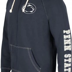 Colosseum Men's Penn State Nittany Lions Blue Intervention Full-Zip Hoodie