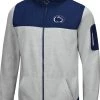 Colosseum Men's Penn State Nittany Lions Grey Swartz Full-Zip Jacket