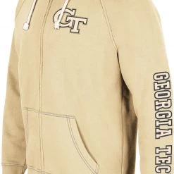 Colosseum Men's Georgia Tech Yellow Jackets Gold Intervention Full-Zip Hoodie