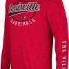 Colosseum Men's Louisville Cardinals Cardinal Red Far Out! Long Sleeve T-Shirt