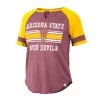Colosseum Women's Arizona State Sun Devils Maroon Raglan T-Shirt