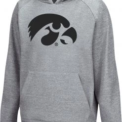 Colosseum Youth Iowa Hawkeyes Grey Pullover Hoodie For Boys'