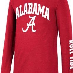Colosseum Youth Alabama Crimson Tide Crimson Roof Top Longsleeve T-Shirt For Girls'