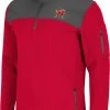 Colosseum Men's Maryland Terrapins Red Lemon Law Quarter-Zip Pullover Jacket