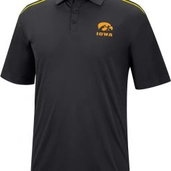 Colosseum Men's Iowa Hawkeyes Black Polo