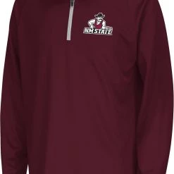Colosseum Youth New Mexico State Aggies Maroon Draft 1/4 Zip Jacket For Boys'