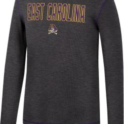 Colosseum Men's East Carolina Pirates Grey Therma Longsleeve T-Shirt