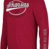 Colosseum Men's Arkansas Razorbacks Cardinal Far Out! Long Sleeve T-Shirt
