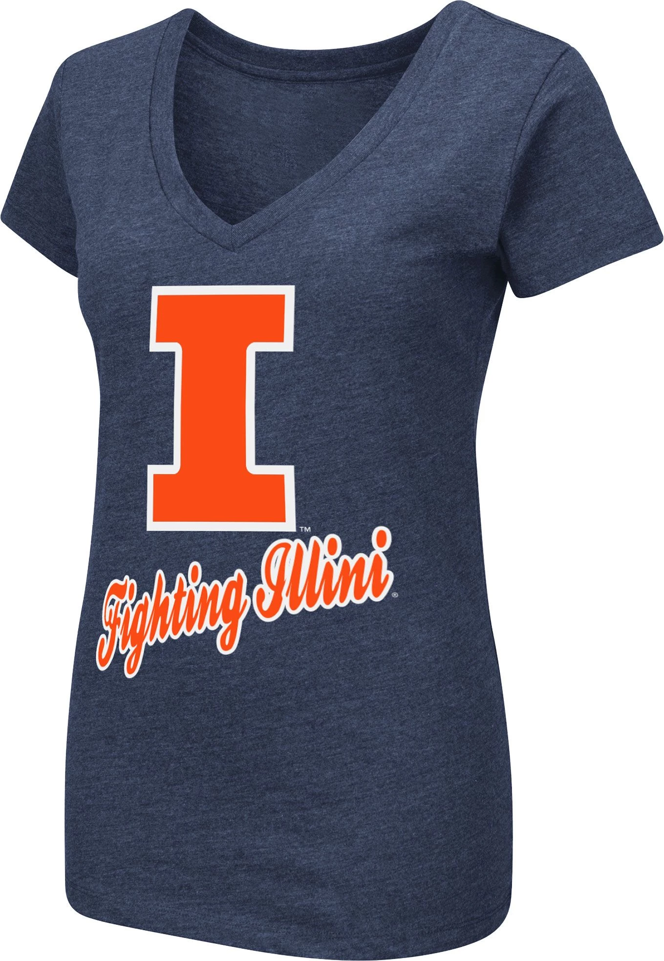 Colosseum Women's Illinois Fighting Illini Blue Dual Blend V-Neck T-Shirt 1 Colosseum Women's Illinois Fighting Illini Blue Dual Blend V-Neck T-Shirt
