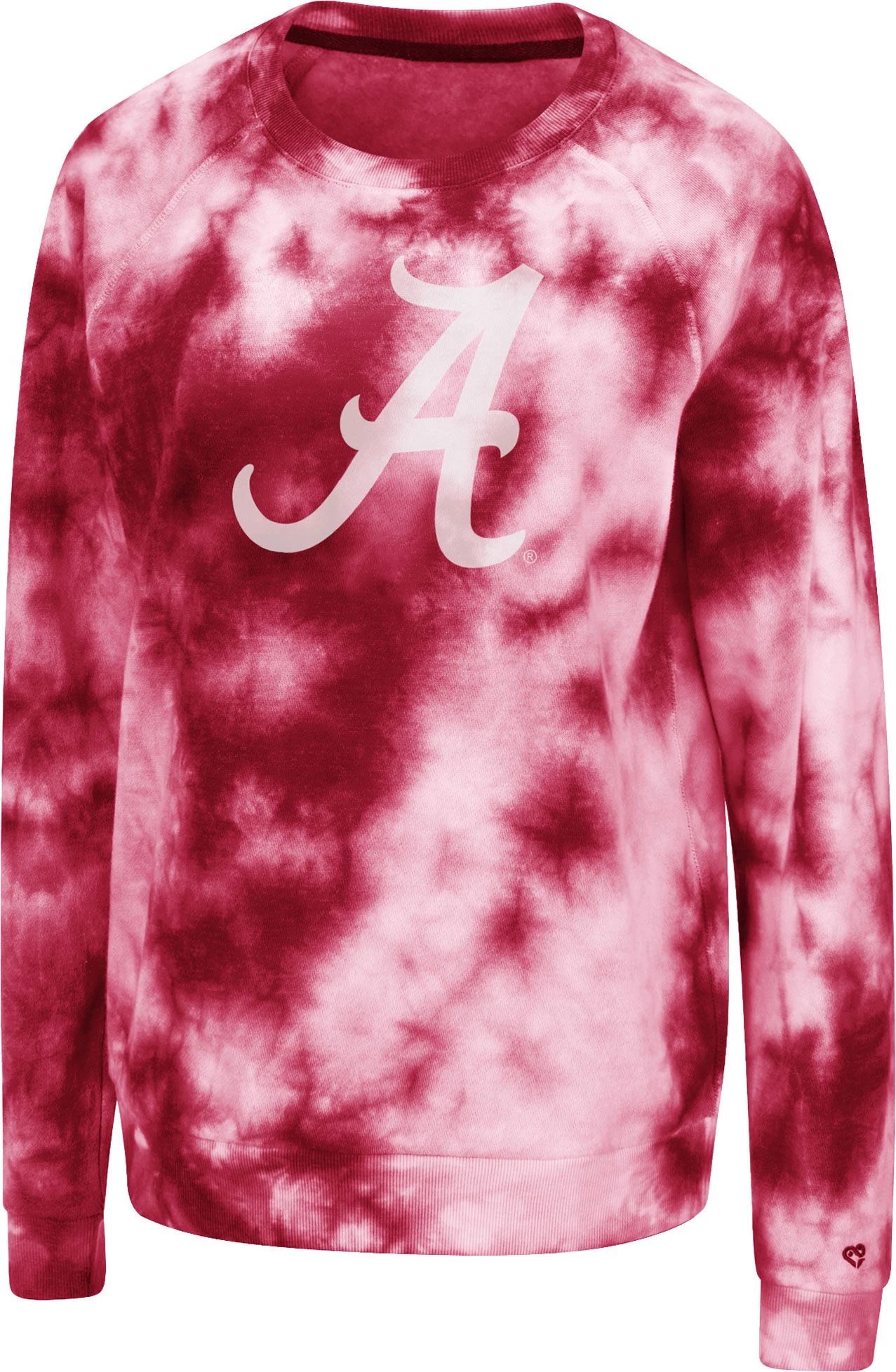 Colosseum Women's Alabama Crimson Tide Crimson Tie-Dye Crew Pullover Sweatshirt 1 Colosseum Women's Alabama Crimson Tide Crimson Tie-Dye Crew Pullover Sweatshirt