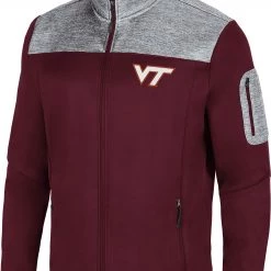 Colosseum Men's Virginia Tech Hokies Maroon Third Wheel Full-Zip Jacket