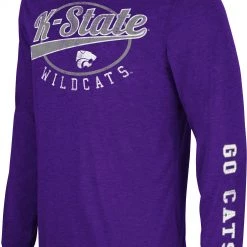 Colosseum Men's Kansas State Wildcats Purple Far Out! Long Sleeve T-Shirt