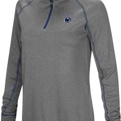 Colosseum Women's Penn State Nittany Lions Gray Stingray 1/4 Zip Jacket