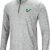 Colosseum Men's South Florida Bulls Gray Rival Poly 1/4 Zip Jacket