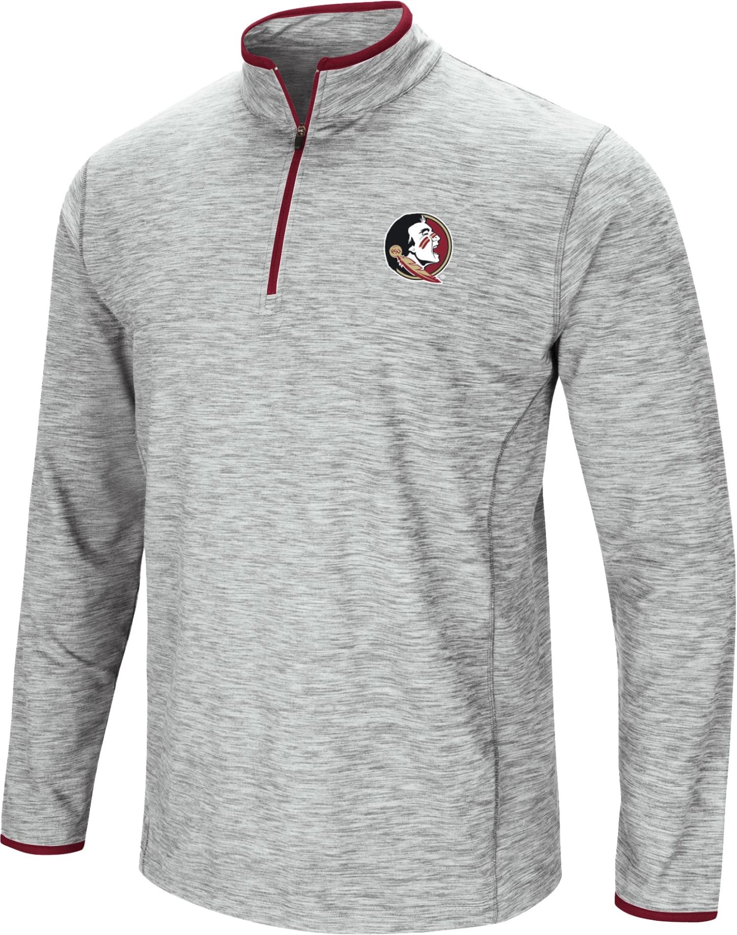 Colosseum Men's Florida State Seminoles Gray Rival Poly 1/4 Zip Jacket 1 Colosseum Men's Florida State Seminoles Gray Rival Poly 1/4 Zip Jacket