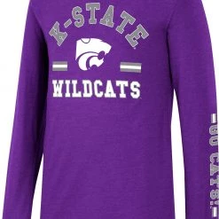 Colosseum Youth Kansas State Wildcats Purple Roof Top Longsleeve T-Shirt For Girls'