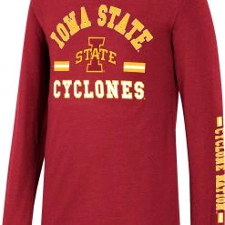 Colosseum Youth Iowa State Cyclones Cardinal Roof Top Longsleeve T-Shirt For Girls'