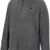 Colosseum Men's Purdue Boilermakers Grey Keeping Score Sherpa 1/4 Zip Jacket