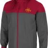 Colosseum Men's Iowa State Cyclones Grey Game Night Full-Zip Jacket