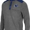 Colosseum Men's Penn State Nittany Lions Grey Huff Quarter-Snap Pullover Jacket