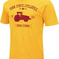 Colosseum Men's Iowa State Cyclones Gold ‘Farm Strong' Dual Blend T-Shirt