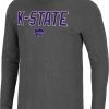 Colosseum Men's Kansas State Wildcats Grey Dragon Long Sleeve Thermal T-Shirt