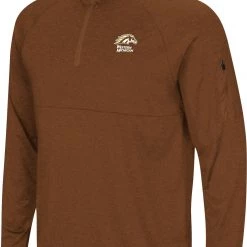 Colosseum Men's Western Michigan Broncos Brown Rival Quarter-Zip Pullover Shirt