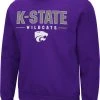 Colosseum Men's Kansas State Wildcats Purple Time Machine Crew Pullover Sweatshirt