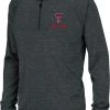 Colosseum Youth Texas Tech Red Raiders Black Quarter-Zip Pullover Shirt For Girls'