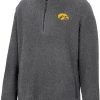 Colosseum Men's Iowa Hawkeyes Grey Keeping Score Sherpa 1/4 Zip Jacket