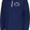Colosseum Youth Penn State Nittany Lions White Draft 1/4 Zip Jacket For Girls'