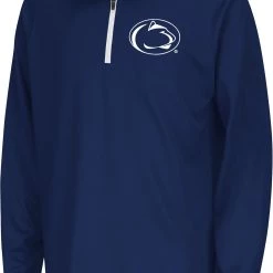 Colosseum Youth Penn State Nittany Lions White Draft 1/4 Zip Jacket For Girls'