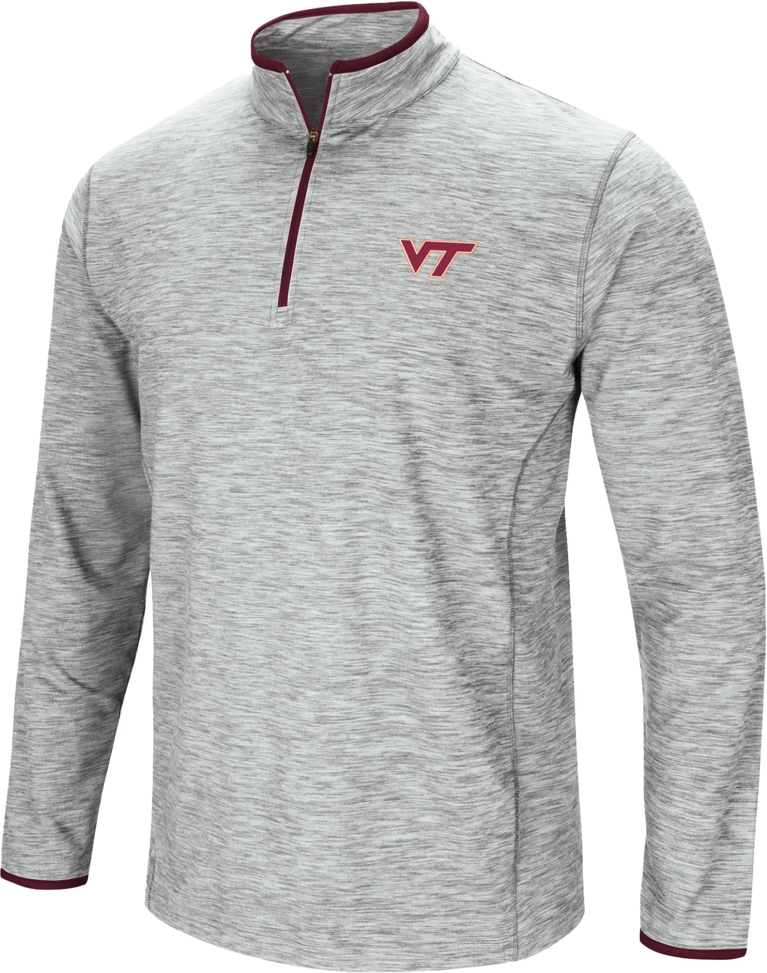 Colosseum Men's Virginia Tech Hokies Gray Rival Poly 1/4 Zip Jacket 1 Colosseum Men's Virginia Tech Hokies Gray Rival Poly 1/4 Zip Jacket