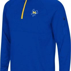 Colosseum Men's McNeese State Cowboys Royal Blue Rival 1/4 Zip Jacket