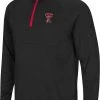 Colosseum Men's Texas Tech Red Raiders Black Rival 1/4 Zip Jacket