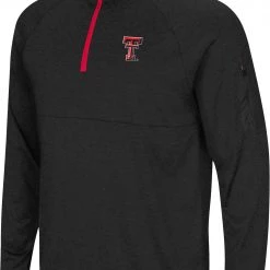 Colosseum Men's Texas Tech Red Raiders Black Rival 1/4 Zip Jacket