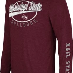 Colosseum Men's Mississippi State Bulldogs Maroon Far Out! Long Sleeve T-Shirt