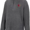 Colosseum Men's Louisville Cardinals Grey Keeping Score Sherpa 1/4 Zip Jacket