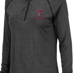 Colosseum Women's Texas Tech Red Raiders Black Stingray Quarter-Zip Shirt