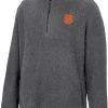 Colosseum Men's Syracuse Orange Grey Keeping Score Sherpa 1/4 Zip Jacket