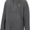 Colosseum Men's Missouri Tigers Grey Keeping Score Sherpa 1/4 Zip Jacket